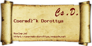 Csermák Dorottya névjegykártya